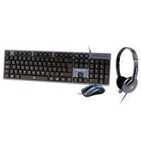TECLADO/MOUSE USB Y DIADEMA  3.5MM PERFECT CHOICE AZUL TECLADO/MOUSE USB Y DIADEMA  3.5MM PERFECT CHOICE AZUL